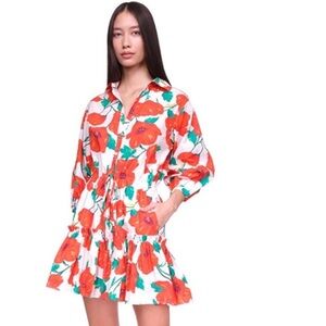 Cara Cara poppy flower dress